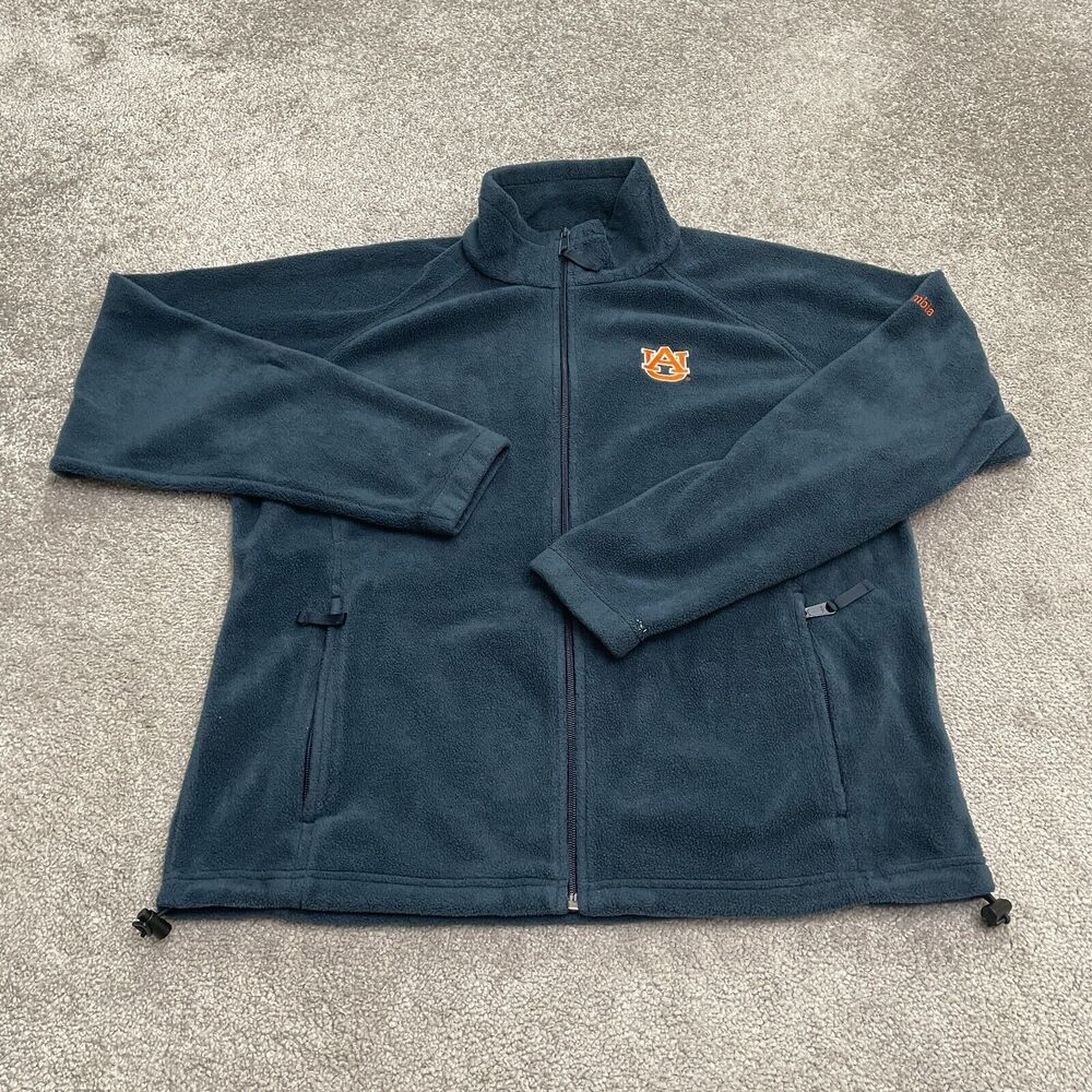 Columbia Benton Springs Fleece Jacket Womens XL Blue Auburn University Outdoor